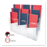 deflecto® 3-Tier Document Organizer w/6 Removable Dividers, 14w x 3.5d x 11.5h, Clear (DEF47631) Each