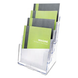deflecto® 4-Compartment DocuHolder, Magazine Size, 9.38w x 7d x 13.63h, Clear (DEF77441) Each