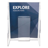deflecto® Stand-Tall Wall-Mount Literature Rack, Magazine, 9.13w x 3.25d x 11.88h, Clear (DEF55501) Each