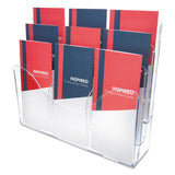deflecto® 3-Tier Document Organizer w/6 Removable Dividers, 14w x 3.5d x 11.5h, Clear (DEF47631) Each