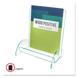 deflecto® Euro-Style DocuHolder, Magazine Size, 9.81w x 6.31d x11h, Green Tinted (DEF775390) Each