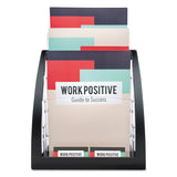 deflecto® 3-Tier Literature Holder, Leaflet Size, 11.25w x 6.94d x 13.31h, Black (DEF693704) Each