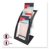 deflecto® 3-Tier Literature Holder, Leaflet Size, 6.75w x 6.94d x 13.31h, Black (DEF693604) Each