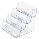 deflecto® 4-Pocket Business Card Holder, Holds 200 Cards, 3.94 x 3.5 x 3.75, Plastic, Clear (DEF70841) Each