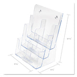 deflecto® 6-Compartment DocuHolder, Leaflet Size, 9.63w x 6.25d x 12.63h, Clear (DEF77401) Each