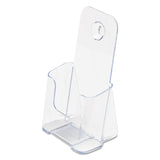 deflecto® DocuHolder for Countertop/Wall-Mount, Leaflet Size, 4.25w x 3.25d x 7.75h, Clear (DEF77501) Each