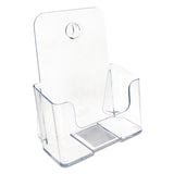 deflecto® DocuHolder for Countertop/Wall-Mount, Booklet Size, 6.5w x 3.75d x 7.75h, Clear (DEF74901) Each