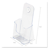 deflecto® DocuHolder for Countertop/Wall-Mount, Leaflet Size, 4.25w x 3.25d x 7.75h, Clear (DEF77501) Each