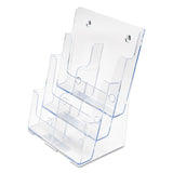 deflecto® 6-Compartment DocuHolder, Leaflet Size, 9.63w x 6.25d x 12.63h, Clear (DEF77401) Each