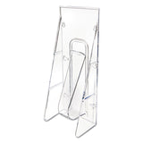 deflecto® Stand-Tall Wall-Mount Literature Rack, Leaflet, 4.56w x 3.25d x 11.88h, Clear (DEF55601) Each