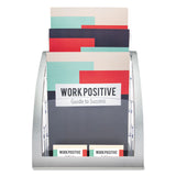 deflecto® 3-Tier Literature Holder, Leaflet Size, 11.25w x 6.94d x 13.31h, Silver (DEF693745) Each