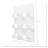 deflecto® 6-Pocket Business Card Holder, Holds 480 Cards, 8.5 x 1.63 x 9.75, Plastic, Clear (DEF70601) Each