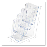 deflecto® 4-Compartment DocuHolder, Leaflet Size, 4.88w x 6.13d x 10h, Clear (DEF77701) Each