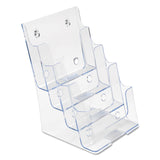 deflecto® 4-Compartment DocuHolder, Booklet Size, 6.88w x 6.25d x 10h, Clear (DEF77901) Each