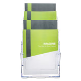 deflecto® 4-Compartment DocuHolder, Magazine Size, 9.38w x 7d x 13.63h, Clear (DEF77441) Each