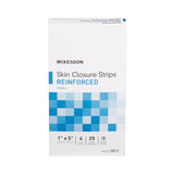 McKesson Skin Closure Strip 1 X 5 Inch Nonwoven Material Reinforced Strip White (876310_PK) 1/PK