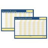 House of Doolittle™ 100% Recycled All-Purpose/Vacation Planner, 36 x 24, White/Blue/Yellow Surface (HOD639) Each
