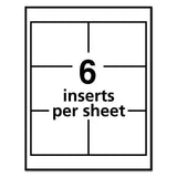 Avery® Name Badge Insert Refills, Horizontal/Vertical, 3 x 4, White, 300/Box (AVE5392) Box of 300