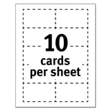 Avery® Clean Edge Business Cards, Laser, 2 x 3.5, White, 1,000 Cards, 10 Cards/Sheet, 100 Sheets/Box (AVE5874) Box of 1000