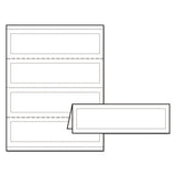 Avery® Medium Embossed Tent Cards, White, 2.5 x 8.5, 2 Cards/Sheet, 50 Sheets/Box (AVE5305) Each