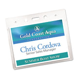 Avery® Secure Top Heavy-Duty Badge Holders, Horizontal, 4w x 3h, Clear, 25/Pack (AVE74471) Pack of 25