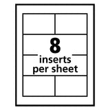 Avery® Pin-Style Badge Holder with Laser/Inkjet Insert, Top Load, 3.5 x 2.25, White, 100/Box (AVE74549) Box of 100