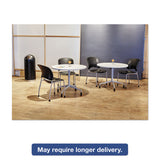 Safco® Dome Top Receptacle with Spring-Loaded Door, 15 gal, Steel, Black (SAF9636BL) Each