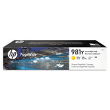 HP HP 981Y, (L0R15A) Extra High-Yield Yellow Original PageWide Cartridge (HEWL0R15A) Each