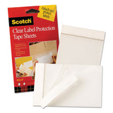 Scotch® ScotchPad Label Protection Tape Sheets, 4" x 6", Clear, 25/Pad, 2 Pads/Pack (MMM822P) Pack of 2