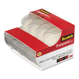 Scotch® Transparent Tape In Handheld Dispenser, 1" Core, 0.75" x 70.83 ft, Transparent, 4/Pack (MMM4184) Pack of 4