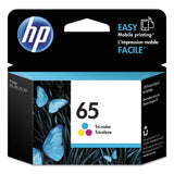 HP HP 65, (N9K01AN) Tri-Color Original Ink Cartridge (HEWN9K01AN) Each