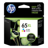 HP HP 65XL, (N9K03AN) High-Yield Tri-Color Original Ink Cartridge (HEWN9K03AN) Each
