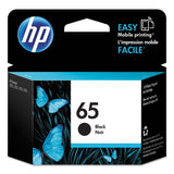HP HP 65, (N9K02AN) Black Original Ink Cartridge (HEWN9K02AN) Each