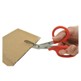 Westcott® Stainless Steel Office Snips, 7" Long, 1.75" Cut Length, Red Offset Handle (ACM10098) Each