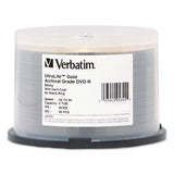 Verbatim® UltraLife Gold Archival Grade DVD-R, 4.7 GB, 16x, Spindle, Gold, 50/Pack (VER95355) Pack of 50