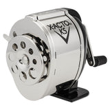 X-ACTO® KS Manual Classroom Pencil Sharpener, Table/Wall-Mount Design, Manually-Powered, 2.75 x 4.75 x 4.25, Black/Nickel (EPI1031LMR) Each