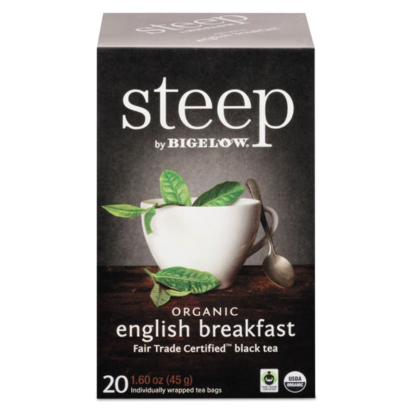 Bigelow® steep Tea, English Breakfast, 1.6 oz Tea Bag, 20/Box (BTC17701)