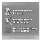 WEIMAN® Stainless Steel Wipes, 1-Ply, 7 x 8, White, 30/Canister (WMN92) Each