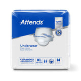 Attends® Care Unisex Adult Absorbent Underwear Pull On with Tear Away Seams X-Large Disposable Heavy Absorbency (771658_BG) 14/BG