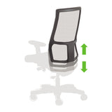 HON® Ignition Series Mesh Mid-Back Work Chair, Supports Up to 300 lb, 17.5" to 22" Seat Height, Iron Ore Seat, Black Back/Base (HONIW103CU19) Each