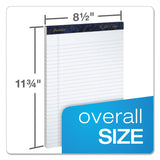 Ampad® Gold Fibre Writing Pads, Wide/Legal Rule, 50 White 8.5 x 11.75 Sheets, 4/Pack (TOP20031) Pack of 4