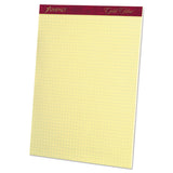 Ampad® Gold Fibre Canary Quadrille Pads, Stapled with Perforated Sheets, Quadrille Rule (4 sq/in), 50 Canary 8.5 x 11.75 Sheets (TOP22143) 1 Pad