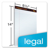 TOPS™ Docket Gold Ruled Perforated Pads, Wide/Legal Rule, 50 White 8.5 x 14 Sheets, 12/Pack (TOP63990) Pack of 12