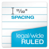 TOPS™ Docket Gold Ruled Perforated Pads, Wide/Legal Rule, 50 White 8.5 x 11.75 Sheets, 12/Pack (TOP63960) Pack of 12