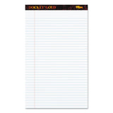 TOPS™ Docket Gold Ruled Perforated Pads, Wide/Legal Rule, 50 White 8.5 x 14 Sheets, 12/Pack (TOP63990) Pack of 12