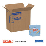 WypAll® L40 Wiper, 1/4 Fold, Blue, 12.5 x 12, 56/Box, 12 Boxes/Carton (KCC05776) 12 Boxes of 56