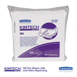 Kimtech™ W4 Critical Task Wipers, Flat Double Bag, 12 x 12, Unscented, White, 100/Bag, 5 Bags/Carton (KCC33330) 5 Boxes of 100