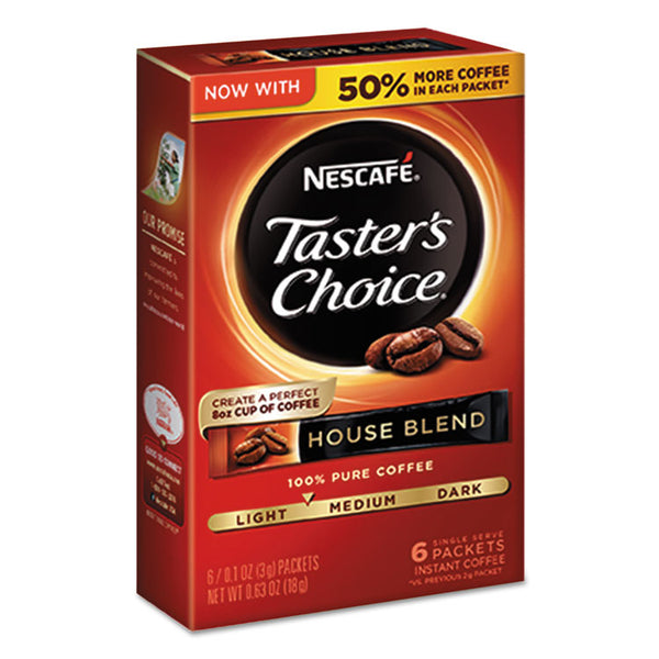 Nescafé® Taster's Choice House Blend Instant Coffee, 0.1oz Stick, 6/Box, 12Box/Carton (NES32486)
