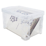 Advantus Super Stacker Storage Boxes, Holds 500 4 x 6 Cards, 7.25 x 5 x 4.75, Plastic, Clear (AVT40305) Each