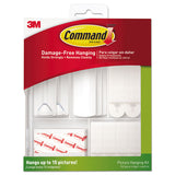 Command™ Picture Hanging Kit, Assorted Sizes, Plastic, White/Clear, 1 lb; 4 lb; 5 lb Capacities 38 Pieces/Pack (MMM17213ES) 1 Kit